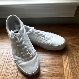 White checkered Vans